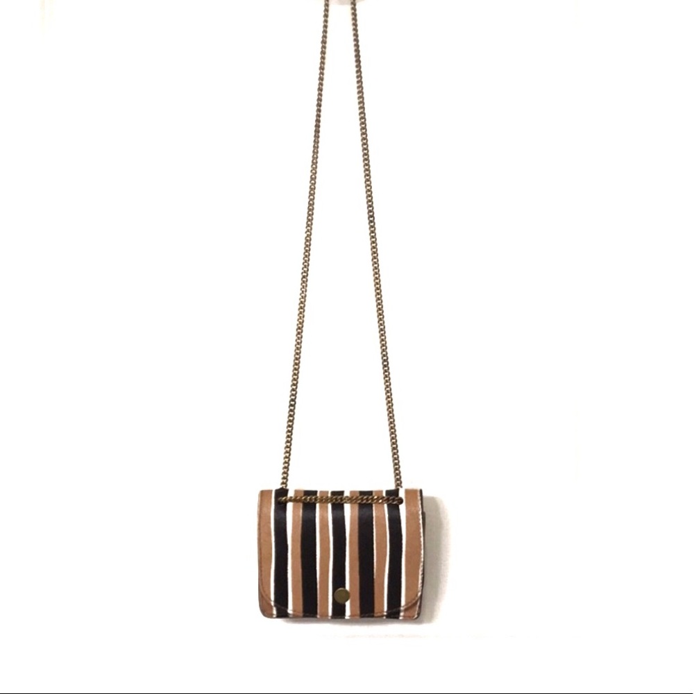 NWT Madewell Chain Crossbody (Striped Calf Hair)